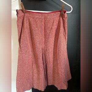 Vintage 60's/70's Wool A-line Pleated Skirt Size S